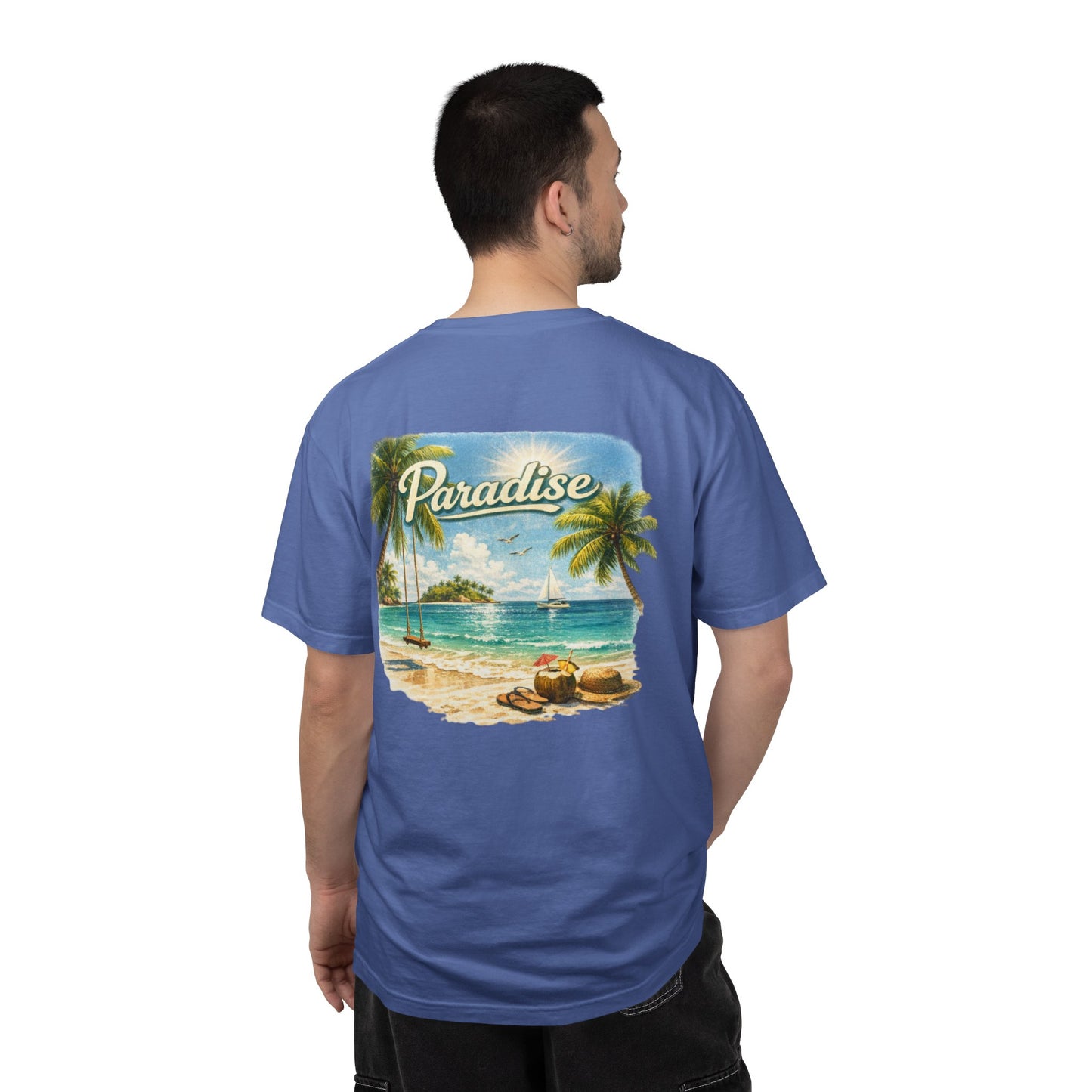 "Paradise" Tropical Beach Island Graphic Tee