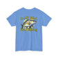 Light blue t-shirt with a fish graphic and text 'In MY Mind I'm Fishing' on a white background
