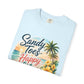 Sandy Toes Happy Life T-Shirt — Tropical Beach Vacation Tee