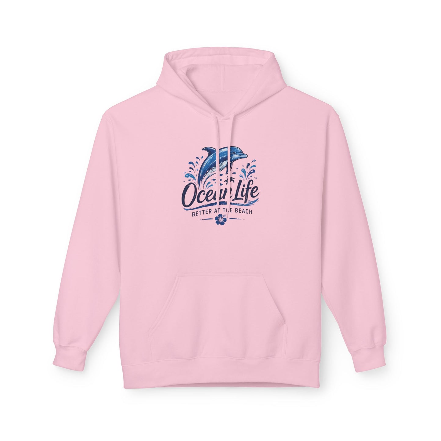 Ocean Life Hoodie - Beach Vibes Dolphin Surf Graphic