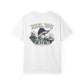 White t-shirt with marlin graphic and 'Reel Big Catch' text on a white background