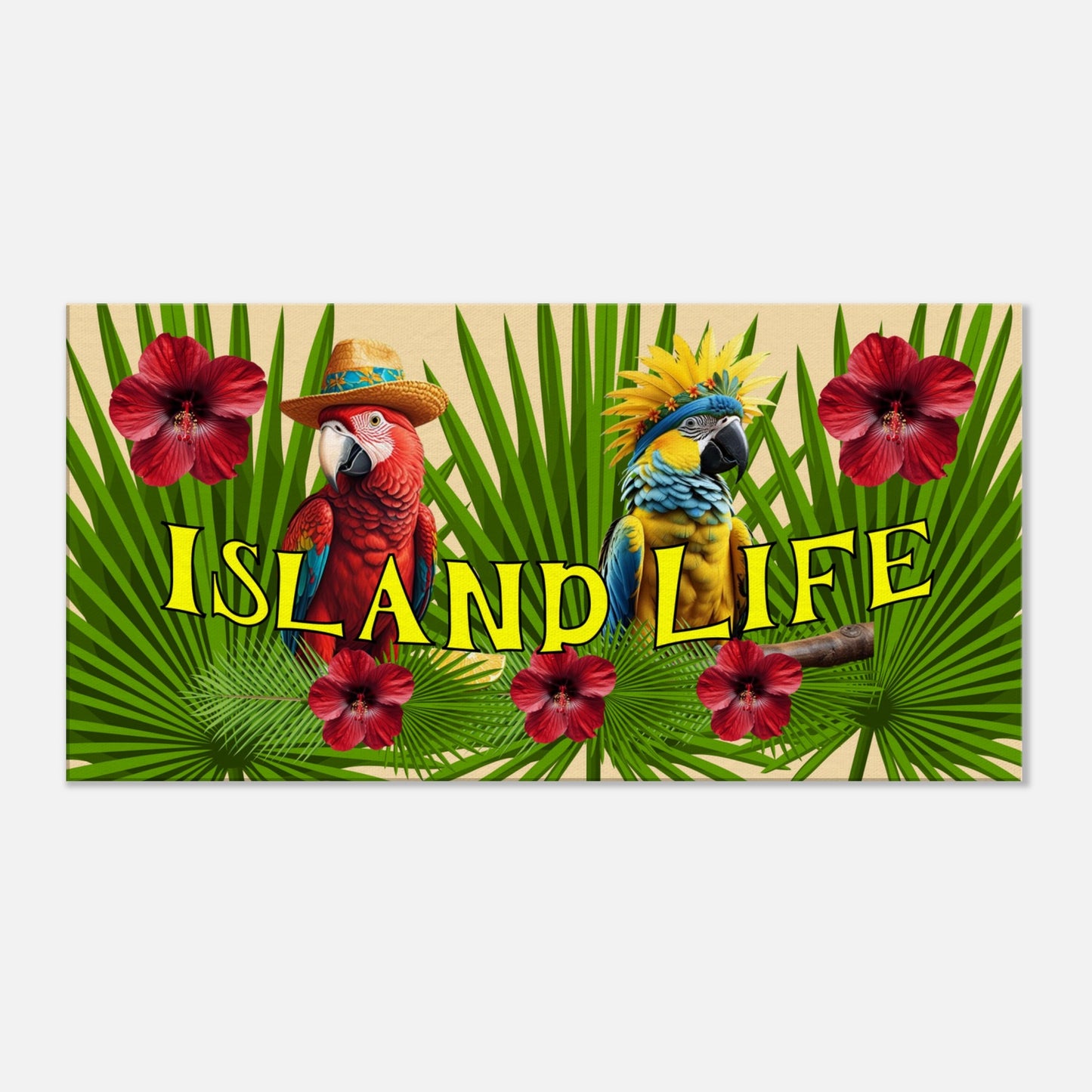 Island Life Large Canvas Wall Print by Caribbean Rays