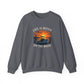 "Life Is Better On The Water" Crewneck Sweatshirt -Boat Sunset Graphic