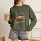 Tiki Bar Crewneck Sweatshirt — Retro Tropical Sunset Design