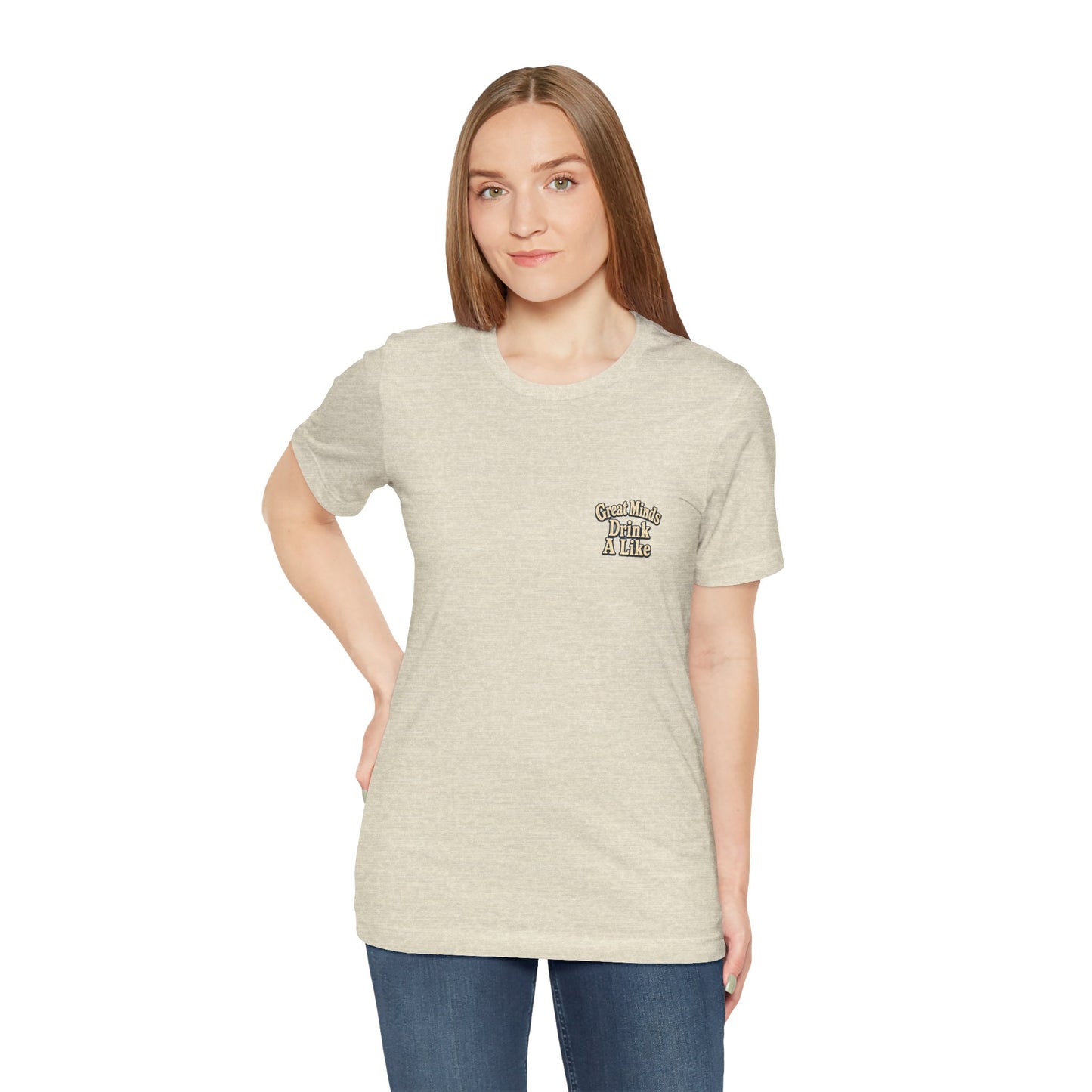 "Great Minds Drink A Like" Tropical Beach Liquor Graphic Tee