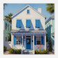 White Key West House Canvas Wall Print at Caribbean Rays