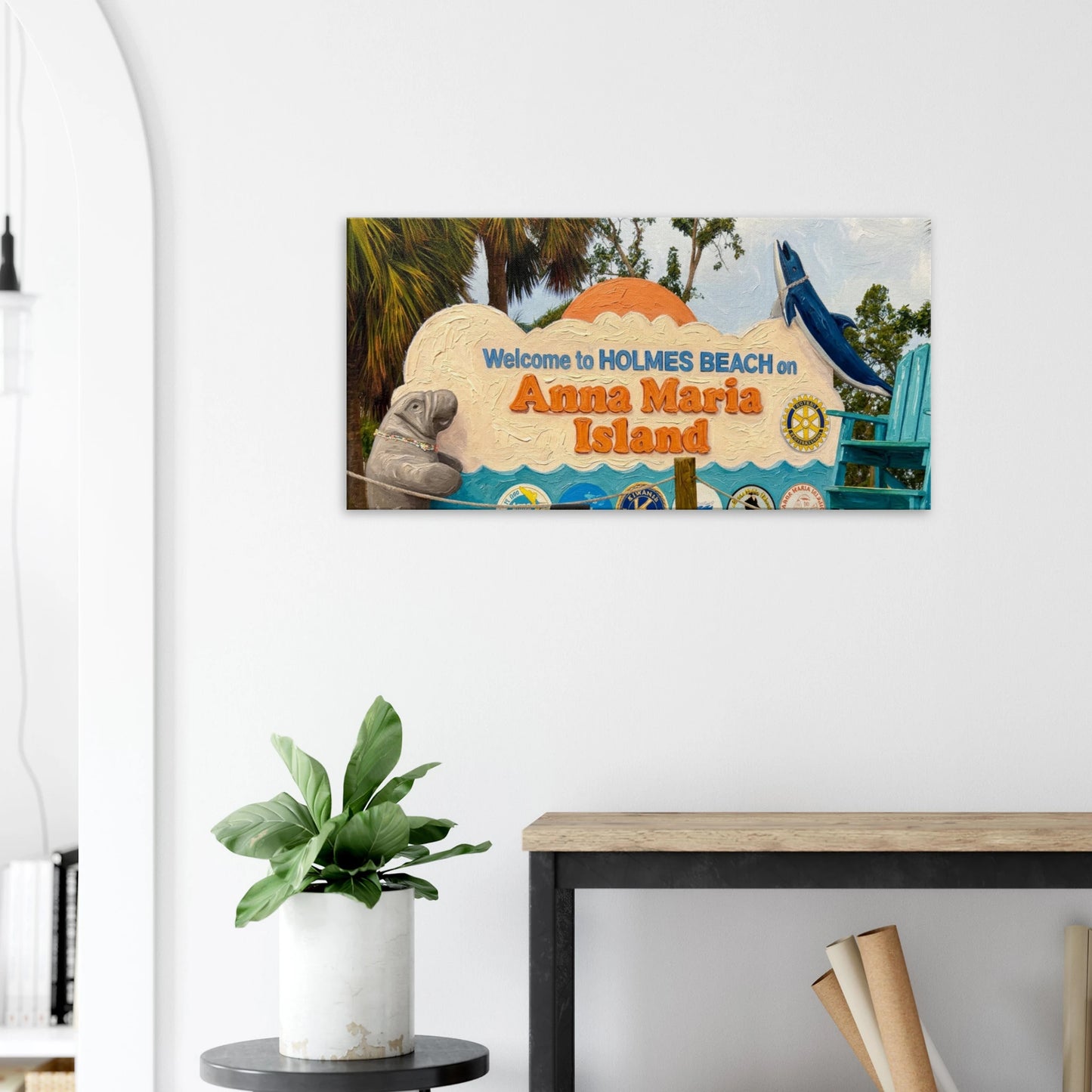 Welcome to Anna Maria Island Canvas Wall Print at Caribbean Rays