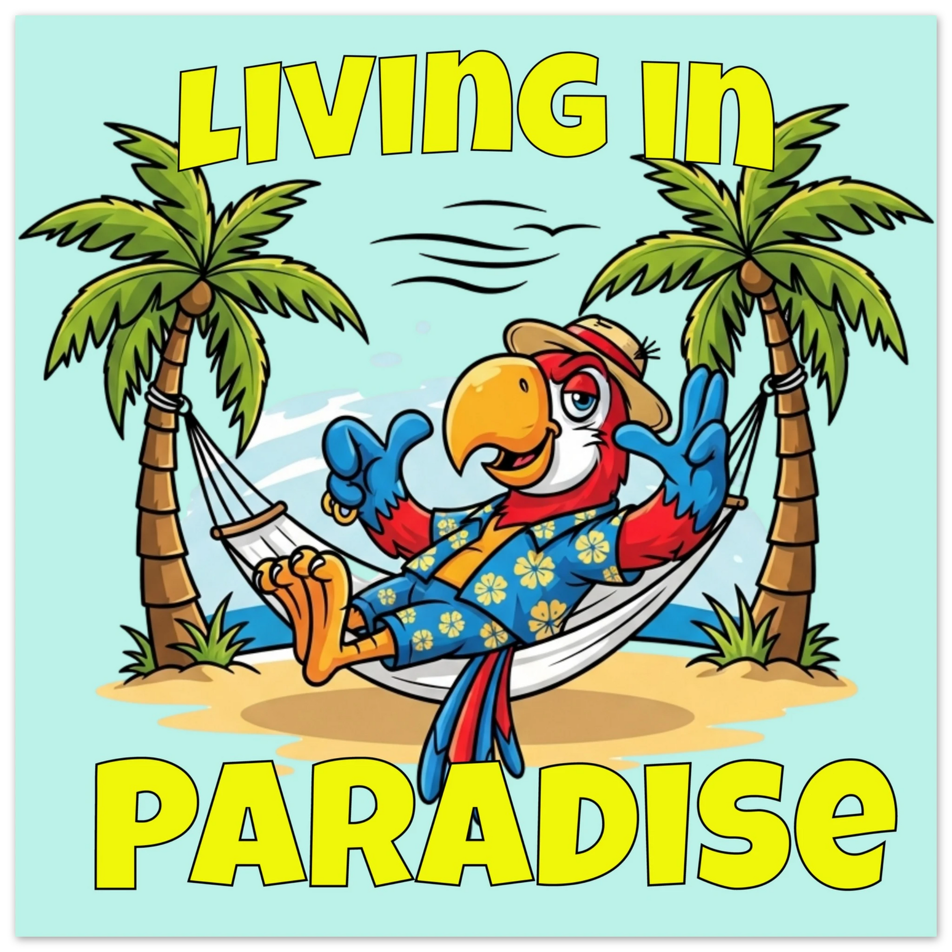 Living in Paradise Aluminum Wall Print by Caribbean Rays