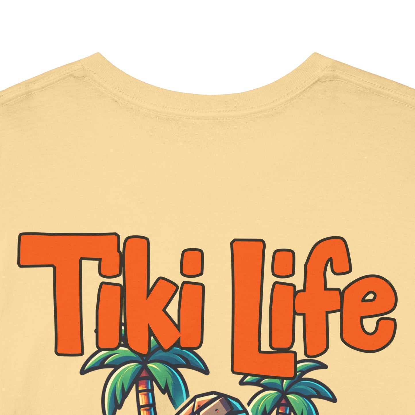 Tiki Life Island Tee - Unisex Heavy Cotton T-Shirt