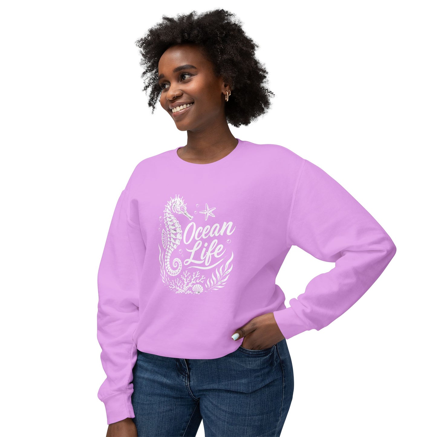 Ocean Life Seahorse Crewneck Sweatshirt