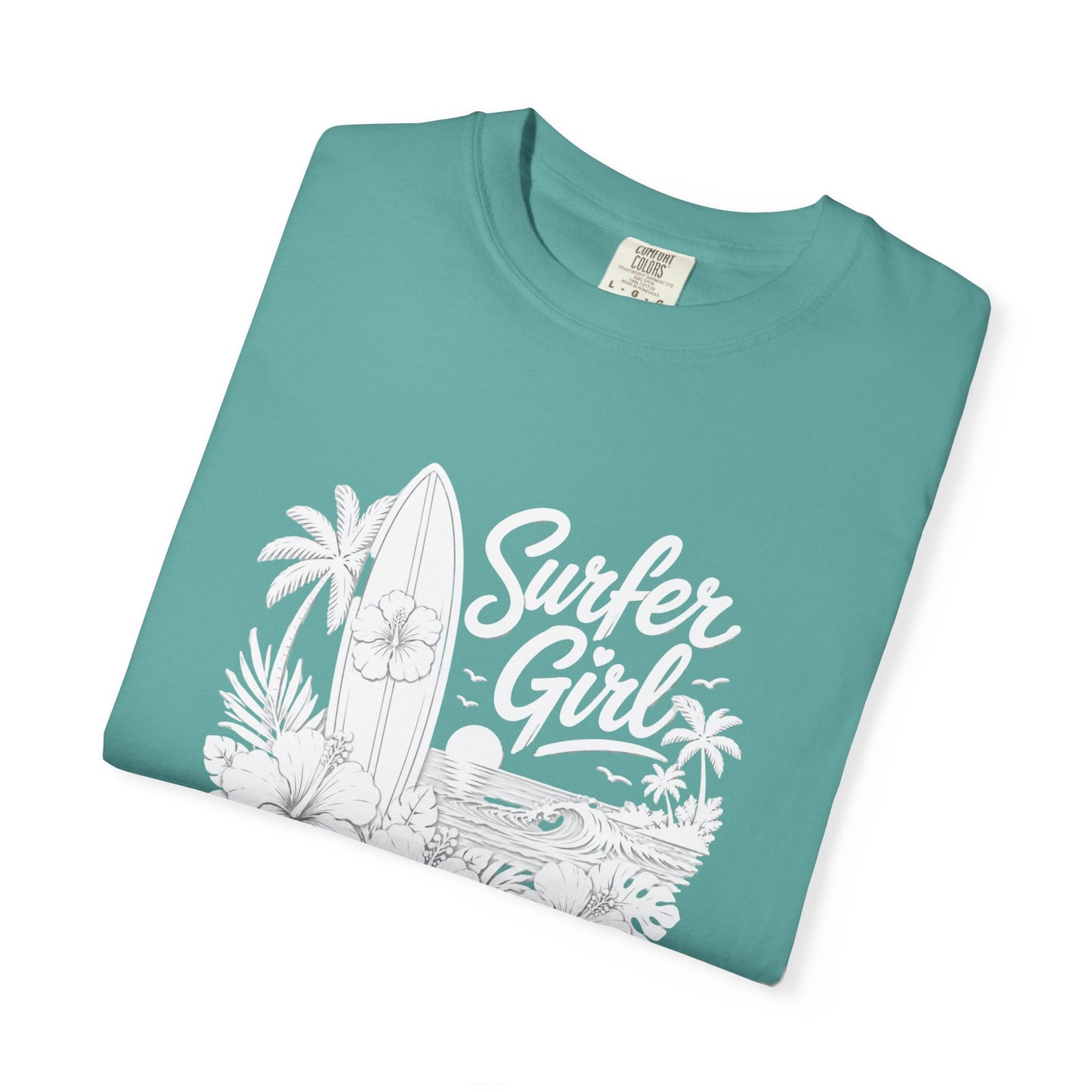 Surfer Girl Graphic Tee — Vintage Beach Surf T‑Shirt