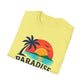 Paradise Found T‑Shirt — Retro Sunset Palm Beach Tee