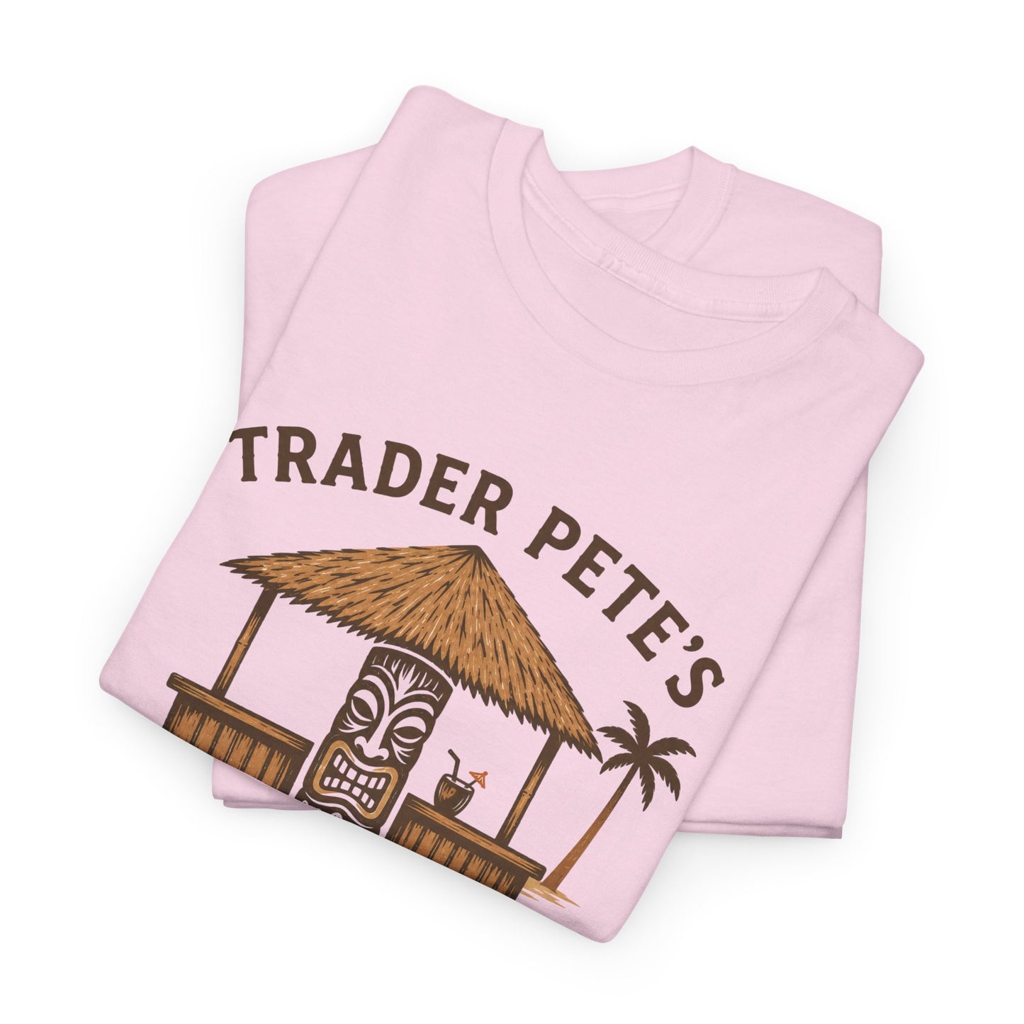 Trader Pete's Tiki Bar Tee — Retro Tropical Vacation Shirt
