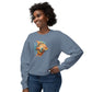 Beach Club Vibrant Fish Art Unisex Lightweight Crewneck Sweatshirt