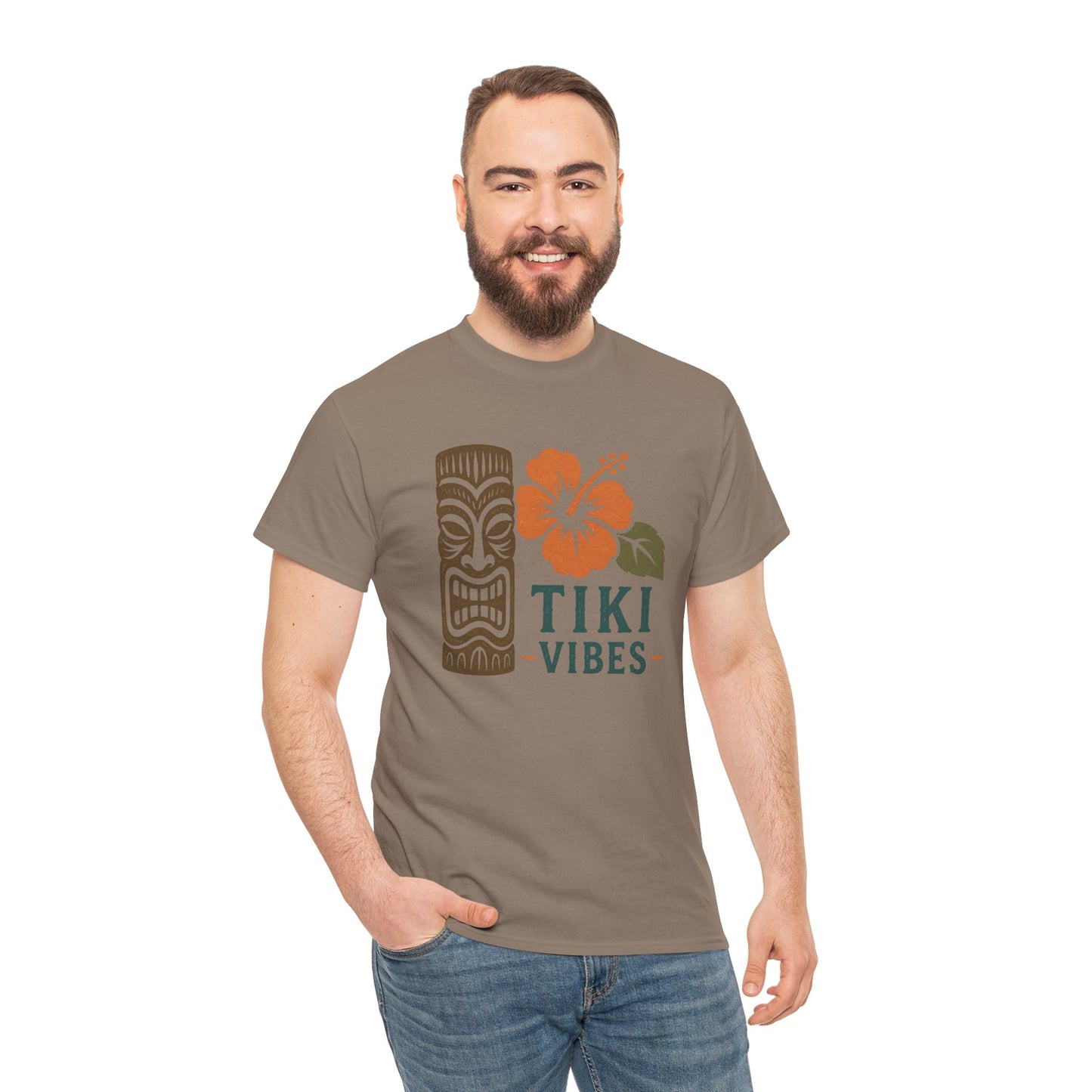 Tiki Vibes Floral Hibiscus Tee