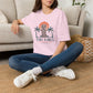 Tiki Vibes Sunset Tee (Palm Trees & Tiki Mask)
