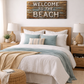 Rustic Welcome to the Beach Lg Canvas Print by Caribbean Rays