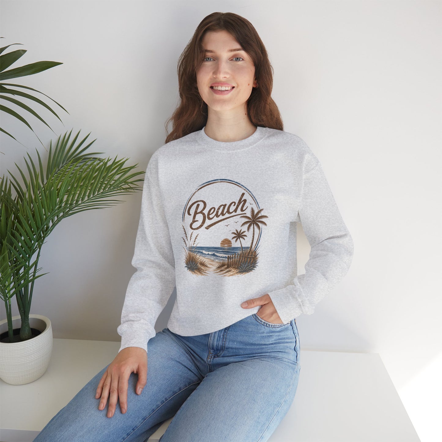 Beach Crewneck Sweatshirt  | Casual Fashion