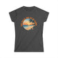 Dark gray t-shirt with 'Island Beach Girl' graphic design on a white background