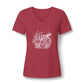 Sea Turtle V-Neck Tee — Women's Relaxed Heather Tee with White Sea Turtle Graphic