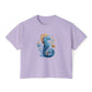 Seahorse Watercolor Women's Boxy Tee at Caribbean Rays