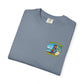 T-Shirt — "Living in Paradise and Loving It" Tropical Parrot Beach Tee