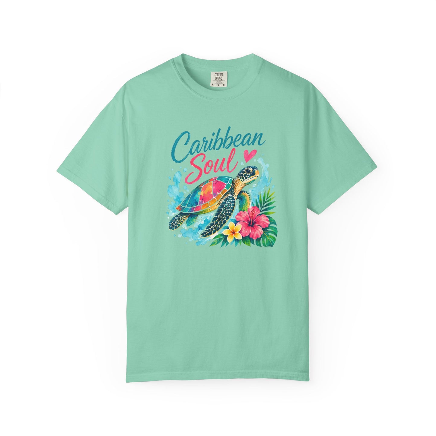 Caribbean Soul T-Shirt — Sea Turtle Floral Tropical Tee