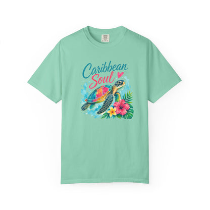 Caribbean Soul T-Shirt — Sea Turtle Floral Tropical Tee
