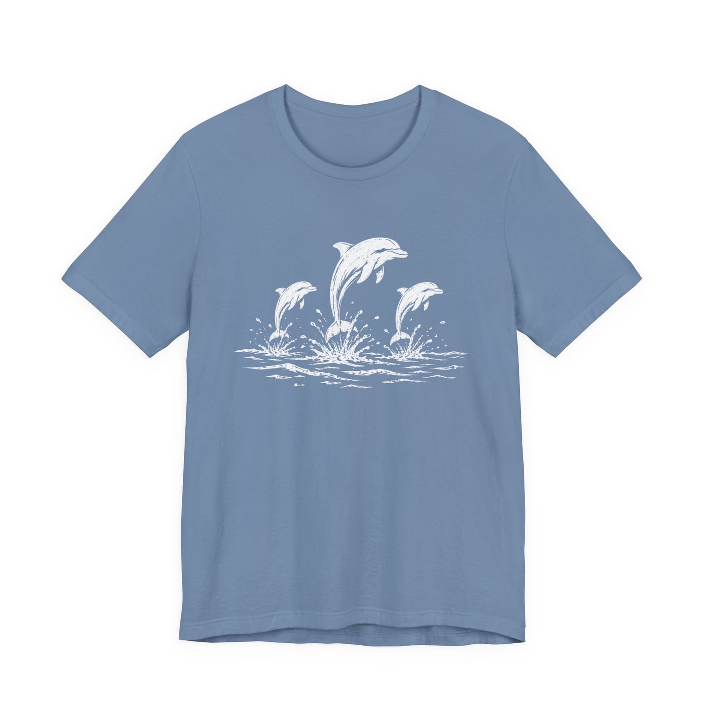 Dolphin Trio Tee — Playful Ocean Graphic T-Shirt