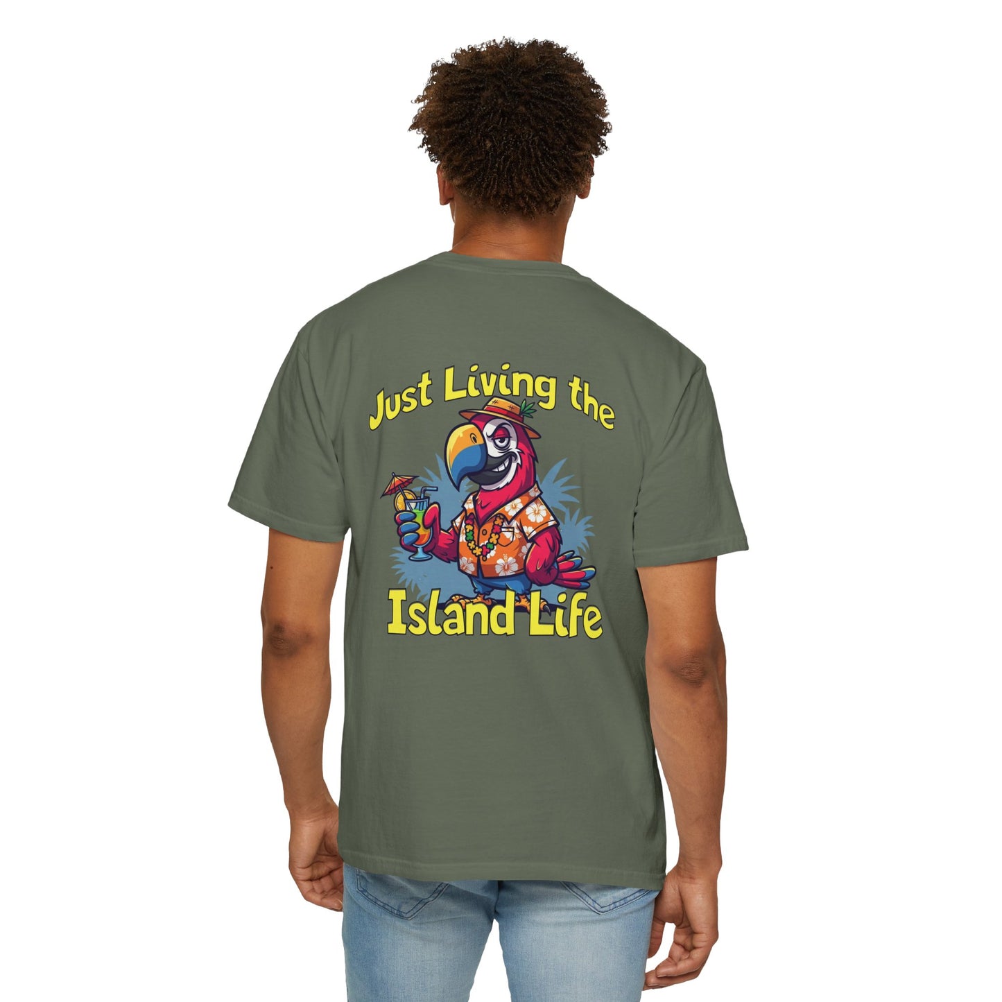 Island Life T-Shirt — Just Living the Island Life Parrot Graphic