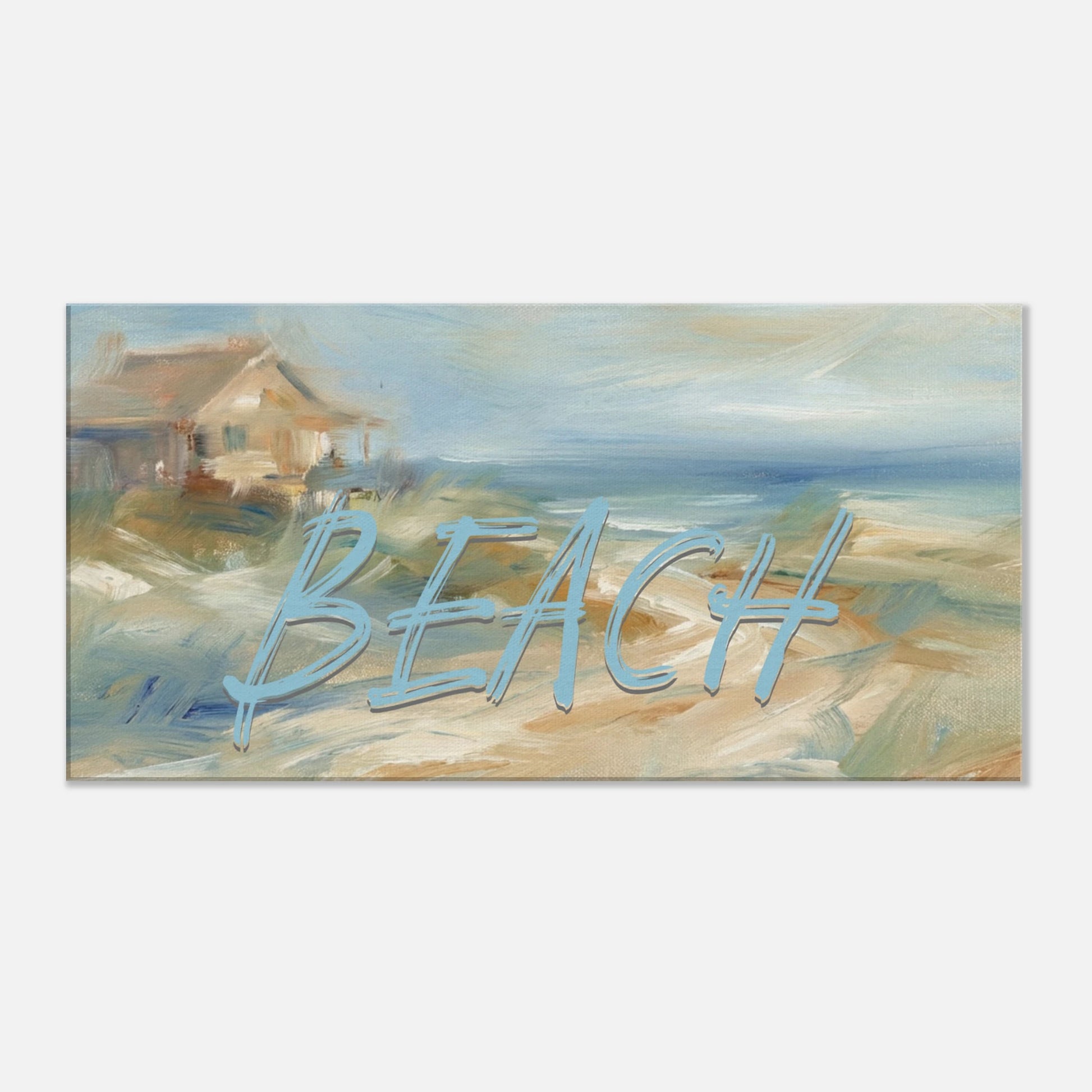  Single Beach House Canvas Print Art at  -Caribbean Rays