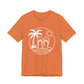 Beach Flip Flop Palm Circle Graphic Tee