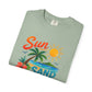 Sun, Sand & Sea T-Shirt – Tropical Beach Palm Tree Graphic Tee