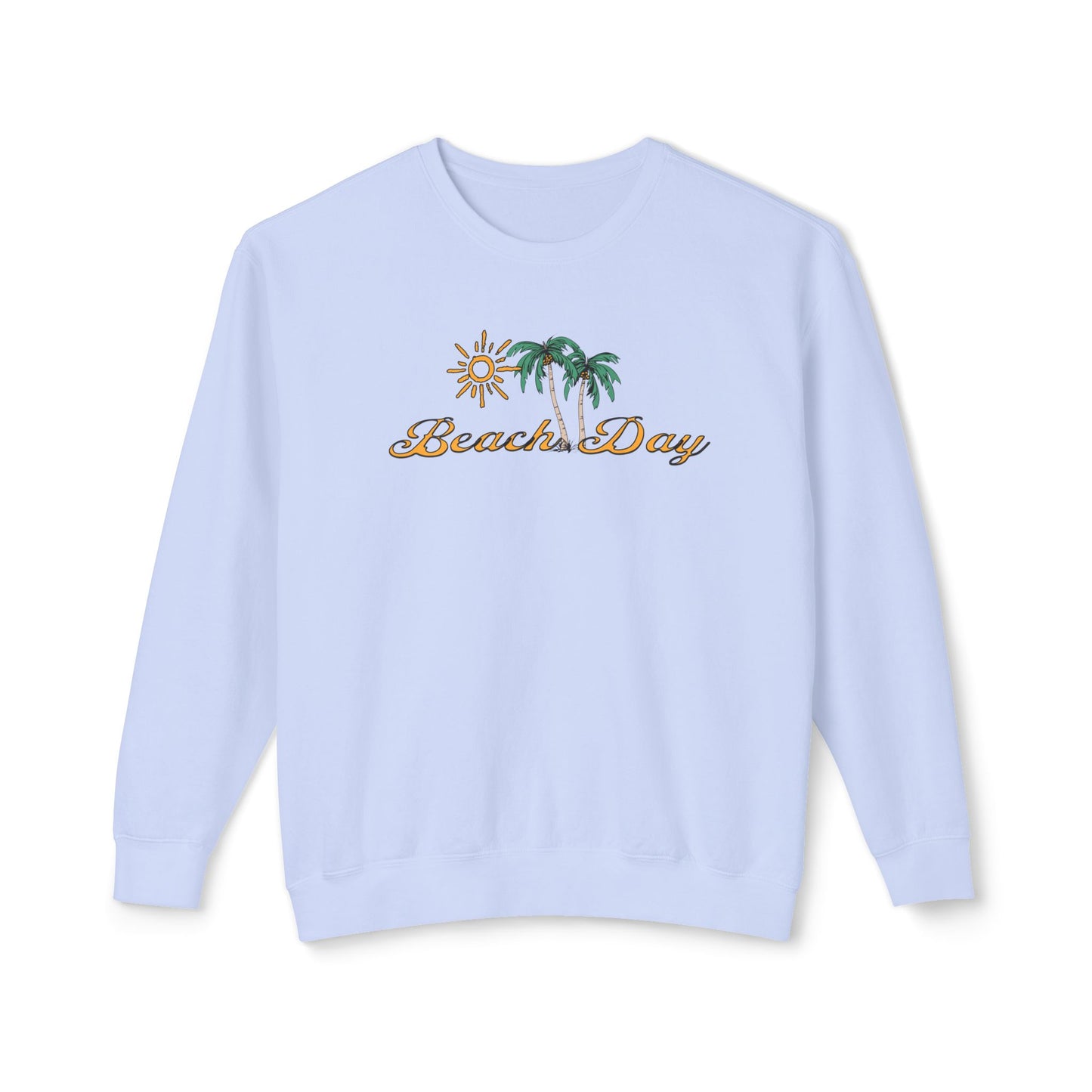 Beach Club Beach Day Unisex Lightweight Crewneck Sweatshirt - Caribbean Rays