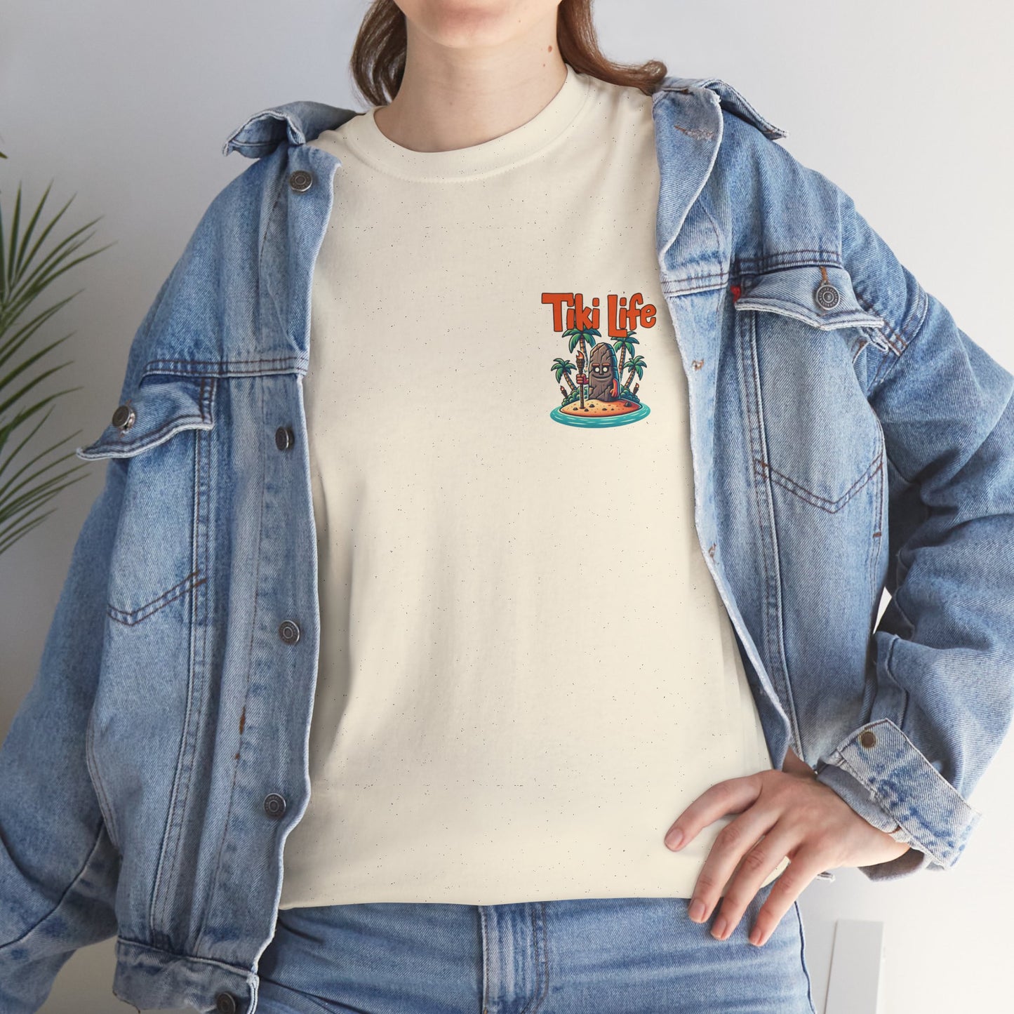 Tiki Life Island Tee - Unisex Heavy Cotton T-Shirt