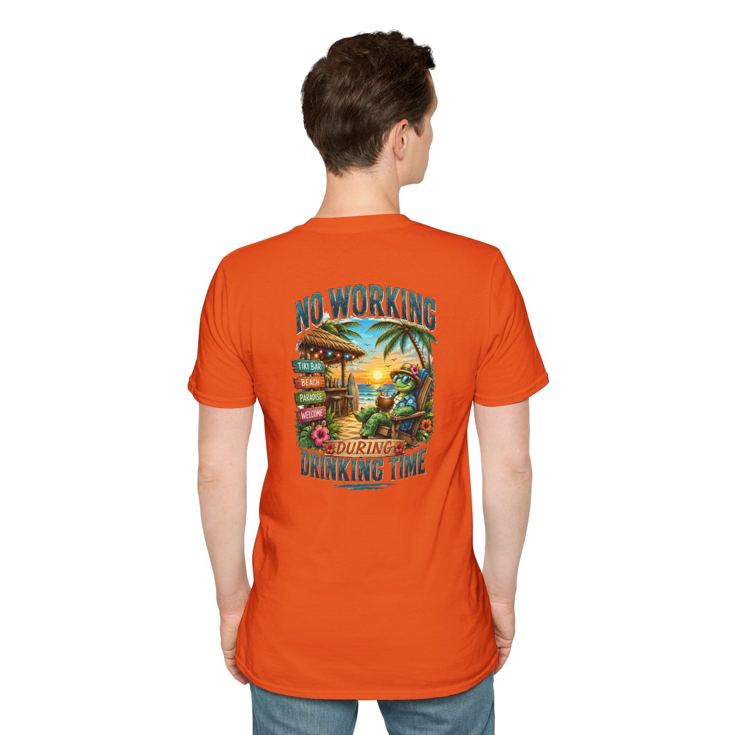 No Working During Drinking Time Unisex Softstyle T-Shirt