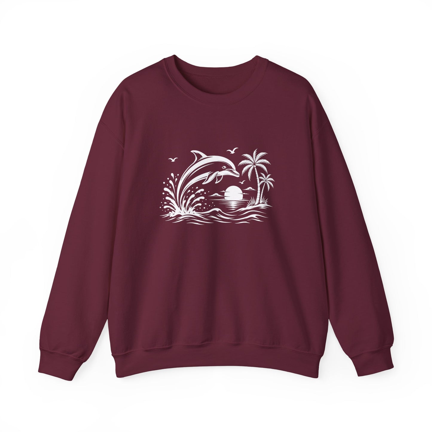 Dolphin Sunset Crewneck Sweatshirt