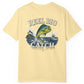 Yellow t-shirt with 'Reel Big Catch' graphic on a white background