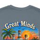 "Great Minds Drink A Like" Tropical Beach Liquor Graphic Tee