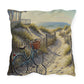 Coastal Path Bicycle Outdoor Pillow — Beach Dunes Sunset Accent Cushion