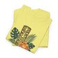Island State of Mind T-Shirt — Tropical Tiki Tee with Hibiscus & Palm Leaves