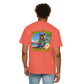 T-Shirt — "Living in Paradise and Loving It" Tropical Parrot Beach Tee