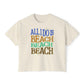 Beach Beach Beach Women's Boxy Tee, Summer T-Shirt, Casual Beachwear, at Caribbean Rays