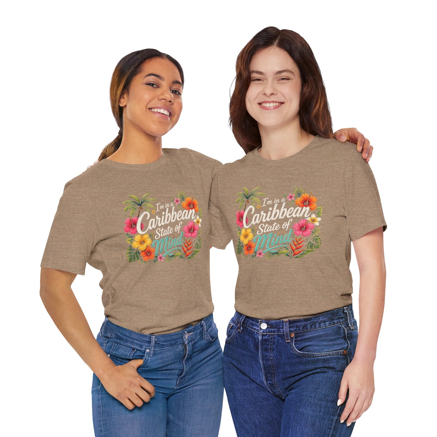 Caribbean State of Mind Tee — Tropical Floral Vacation T‑Shirt
