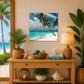 Flamingos on Vacation Acrylic Wall Print