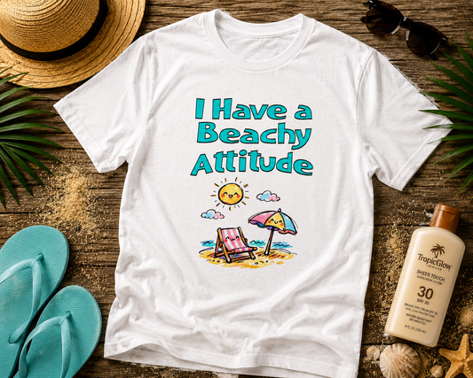 I Have a Beachy Attitude Women's T-Shirt — Cute Beach Vacation Tee