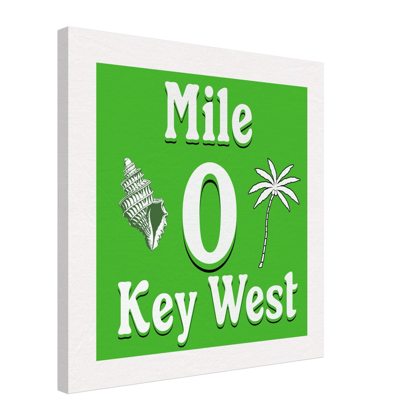 Mile Zero Key West Canvas Wall Print Caribbean Rays