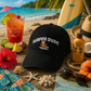 Surfing Dude Embroidered Denim Hat — 'Surfer Dude' Wave & Sun Cap