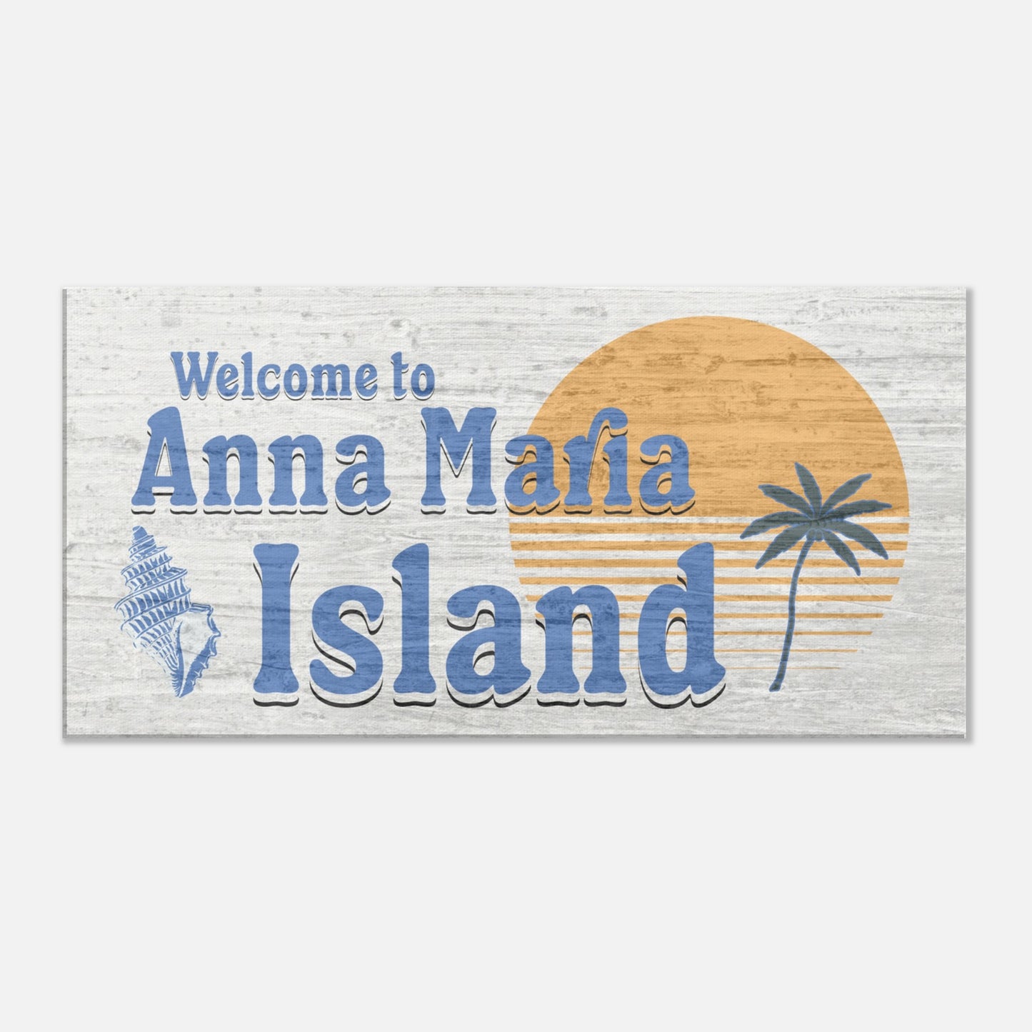 Welcome to Anna Maria Island Large Canvas Wall Print at Caribbean Rays