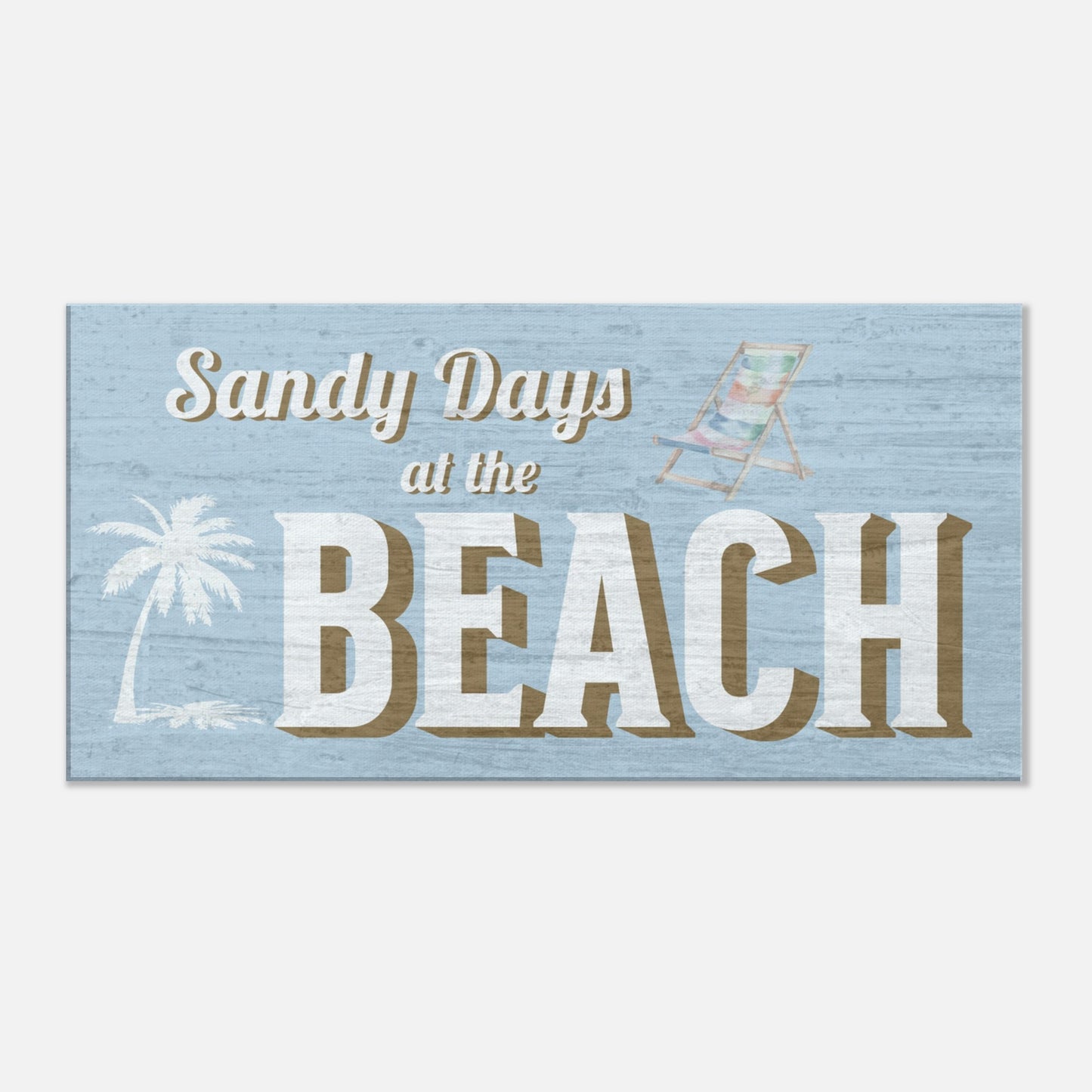 Sandy Days at the Beach Large Canvas Wall Print - by Caribbean Rays